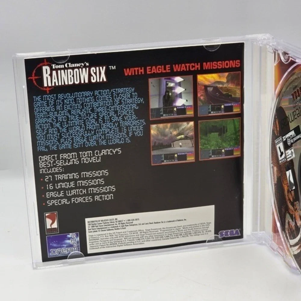 Tom Clancy's Rainbow Six Eagle Watch Missions Sega Dreamcast Video Game T-40401N